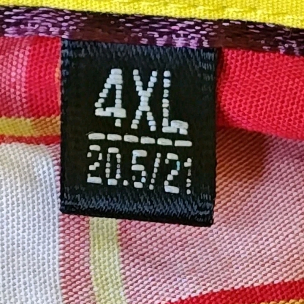 Coogi Luxe Flip Cuffs Dress Shirt 4X Red Patriot Plaid Heritage 90s Hip Hop Y2K - Picture 9 of 12